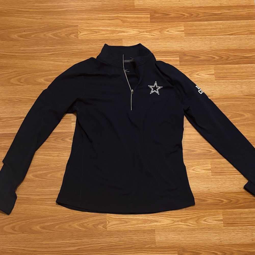 Women's Nike Navy Blue Dallas Cowboys Quarter-Zip Top